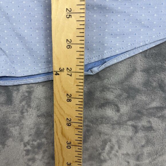 Rhone Shirt Mens M Blue Commuter Italian Fabric Slim Fit Performance Stretch - Picture 9 of 11